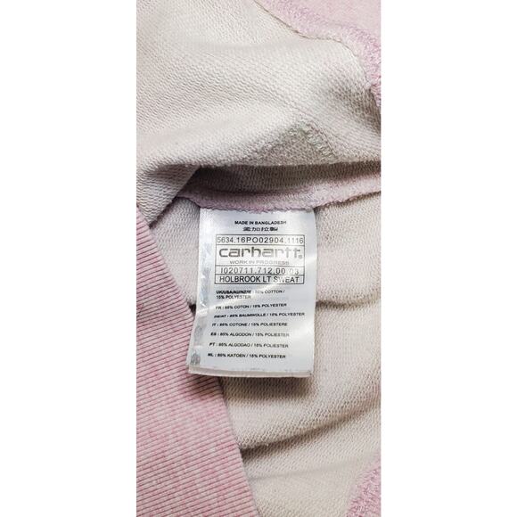 Carhartt Pink Men's Size XL Crewneck Sweatshirt Winter Cotton C25-18 Pre-owned - Picture 8 of 10